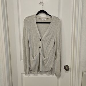 Madewell Gray Cardigan Cotton Blend